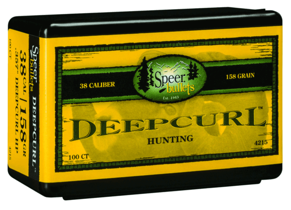 Speer Bullets 4215 DeepCurl 38 Caliber .357 158 GR Hollow Point (HP) 100 Box