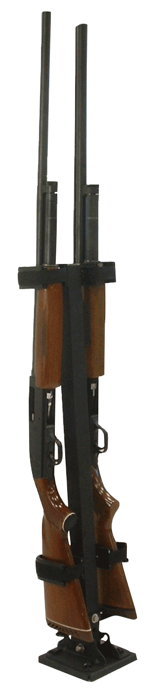 Rugged Gear 10030 Dual Lock Gun Holder Rifle/Shotgun Black Metal