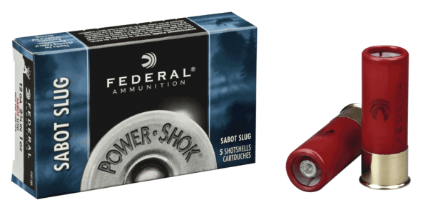 Federal F127SS2 Power-Shok Shotshell 12 Gauge 2.75″ 1 oz Sabot Slug Shot 5rd Box