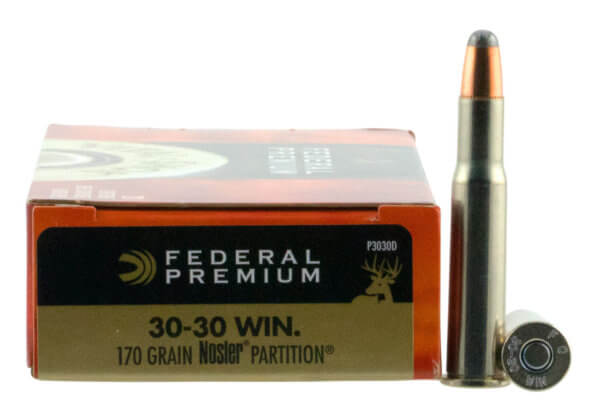 Federal P3030D Premium Hunting 30-30 Win 170 gr Nosler Partition (NP) 20rd Box