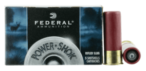Federal F127RS Power-Shok Shotshell 12 Gauge 2.75″ 1 oz Rifled Slug Shot 5rd Box