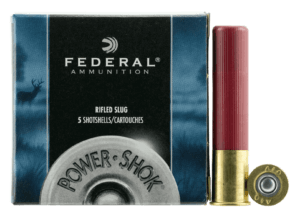 Federal F412RS Power-Shok Shotshell 410 Gauge 2.50″ 1/4 oz Rifled Slug Shot 5rd Box