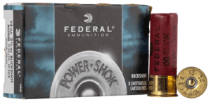 Federal F13000 Power-Shok 12 Gauge 2.75″ 12 Pellets 00 Buck Shot 5rd Box