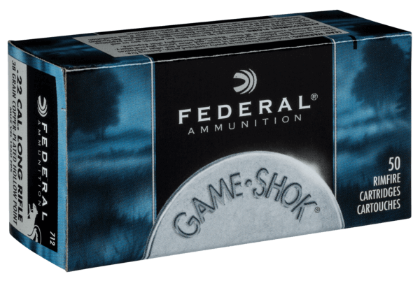 Federal 712 Small Game & Target High Velocity 22 LR 38 gr Copper Plated Hollow Point 50rd Box