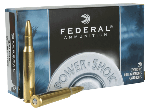 Federal 270A Power-Shok Hunting 270 Win 130 gr Jacketed Soft Point (JSP) 20rd Box