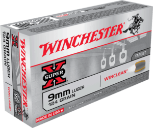 Winchester Ammo WC93 Super X Target 9mm Luger 147 gr Winclean Brass Enclosed Base 50rd Box
