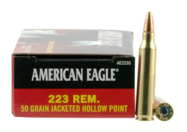 Federal AE223G American Eagle Varmint & Predator 223 Rem 50 gr Jacketed Hollow Point 20rd Box