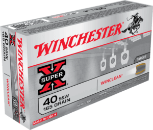 Winchester Ammo WC401 Super-X 40 S&W 165 gr Brass Enclosed Base 50rd Box