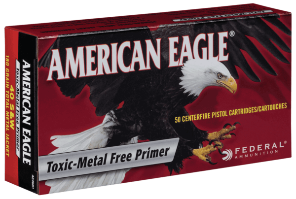 Federal AE40N1 American Eagle Indoor Range Training (IRT) 40 S&W 180 gr Total Metal Jacket (TMJ) 50rd Box
