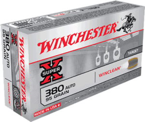 Winchester Ammo WC3801 Super-X 380 ACP 95 gr Brass Enclosed Base 50rd Box