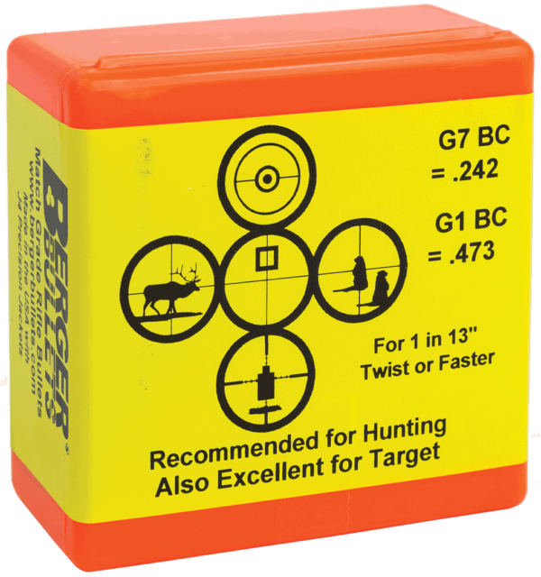 Berger Bullets 30510 Hunting 30 Caliber .308 168 GR Secant Very Low Drag 100 Box