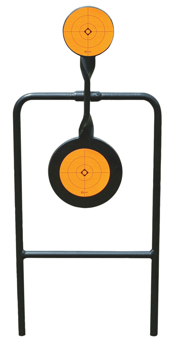 Caldwell 133565 Plink n Swing Double Spin Target Handgun Steel Black/Orange Impact Enhancement Motion 4.25″