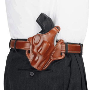 Galco FL114 Fletch OWB Tan Leather Belt Slide Fits S&W K Frame Fits Ruger Security-Six Right Hand