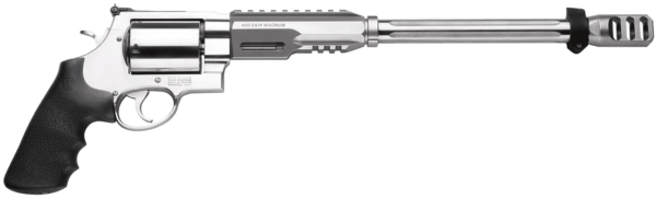 Smith & Wesson 170339 Model 460 Performance Center XVR 460 S&W Mag 14″ Stainless Steel Barrel With Muzzle Brake & 5rd  Cylinder  Satin Stainless Steel X-Frame  Chromed Hammer & Trigger With Stop  Includes Bi-Pod