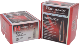 Hornady 3236 InterLock 8mm .323 195 GR Spire Point 100 Box