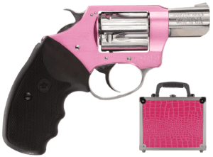 Charter Arms 53839 Undercover Lite Chic Lady 38 Special 5rd Shot 2″ High Polished Stainless Barrel Pink Aluminum Frame Black Finger Grooved Rubber Grip