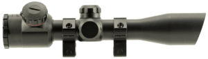 Truglo TG8504B3L Compact Crossbow Scope 4x 32mm Obj 20.8 ft @ 100 yds FOV 1″ Tube Black Matte Finish Dual Illuminated Range Finding Red/Green