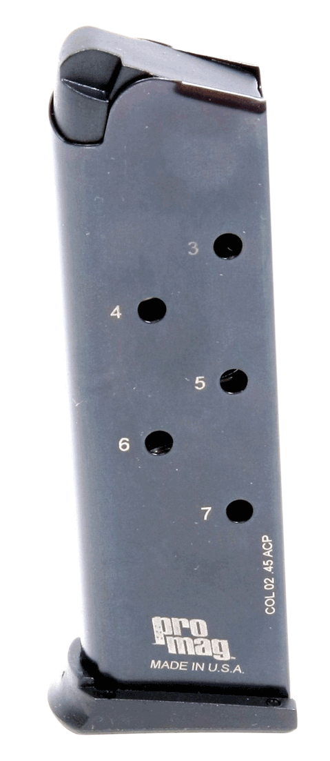 ProMag COL02 Standard Blued Detachable 7rd 45 ACP for 1911 Government
