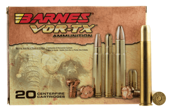Barnes Bullets 22033 VOR-TX Centerfire Rifle 500 Nitro Express 570 gr Round Nose Banded Solid 20rd Box
