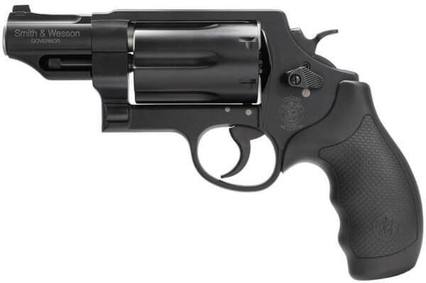 Smith & Wesson 162410 Governor *MA Compliant Single/Double 45 Colt (LC)/45 Automatic Colt Pistol (ACP)/410 2.75″ 6 rd Black Synthetic Grip Black Stainless Steel