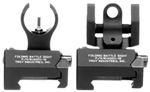Troy Ind SSIGIARSTBT00 Tritium Micro BattleSight Set HK Front & Round Rear  Black Hardcoat Anodized