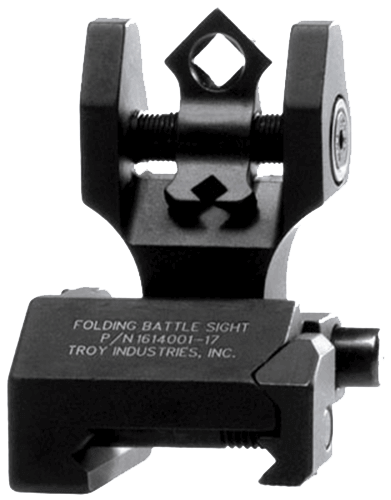 Troy Ind SSIGDOARFBT00 Rear Folding BatteleSight Dioptic Black Hardcoat Anodized for AR-15