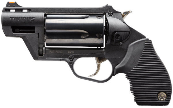 Taurus 2441021PFS Judge Public Defender 45 Colt (LC) 5rd 2″ Black Stainless Steel Cylinder & Barrel Black Polymer Frame Black Ribber Grip
