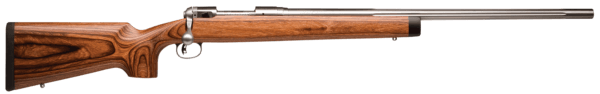 Savage Arms 01269 12 BVSS 223 Rem Caliber with 4+1 Capacity  26 Barrel  Matte Stainless Metal Finish & Natural Brown Laminate Stock Right Hand (Full Size)”