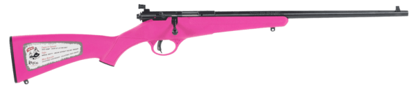 Savage Arms 13780 Rascal 22 LR Caliber with 1rd Capacity 16.10″ Barrel Blued Metal Finish & Pink Synthetic Stock Right Hand (Youth)