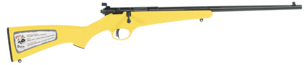 Savage Arms 13805 Rascal 22 LR Caliber with 1rd Capacity 16.12″ Barrel Blued Metal Finish & Yellow Synthetic Stock Right Hand (Youth)