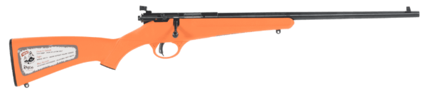 Savage Arms 13810 Rascal 22 LR Caliber with 1rd Capacity 16.12″ Barrel Blued Metal Finish & Orange Synthetic Stock Right Hand (Youth)