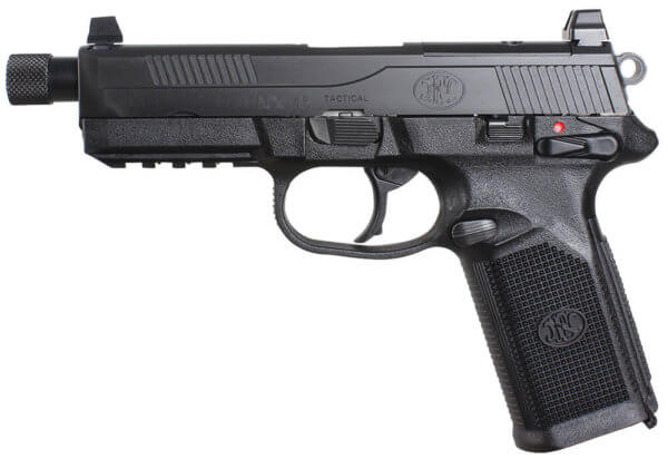 FN FNX Tactical 45 ACP 5.30″ 15+1 Black Black Stainless Steel Interchangeable Backstrap Grip