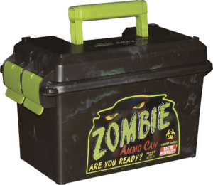 MTM AC50Z Zombie Ammo Can 50 Cal 7.4″x13.5″x8.5″ Poly Blk/Grn