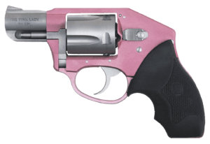 Charter Arms 53851 Undercover Lite Chic Lady 38 Special 5rd Shot 2″ Stainless Pink Aluminum Frame Black Finger Grooved Rubber Grip