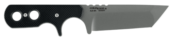 Cold Steel 49HTF Tac Mini 3.75″ Fixed Plain Tanto Japanese AUS-8A SS Blade/ Black Griv-Ex Handle