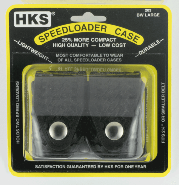 HKS 203LBB SpeedLoader Case Double Large Black Hytrel Belt Loop Belts 2.25″ Wide