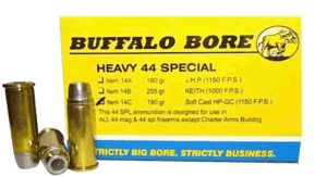 Buffalo Bore Ammunition 14C20 Heavy 44 S&W Spl 190 gr Soft Cast Hollow Point 20rd Box
