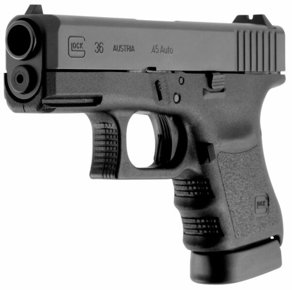Glock PI3650201FGR G36 Subcompact 45 ACP Double 3.77″ 6+1 Black Polymer Grip/Frame Black Slide