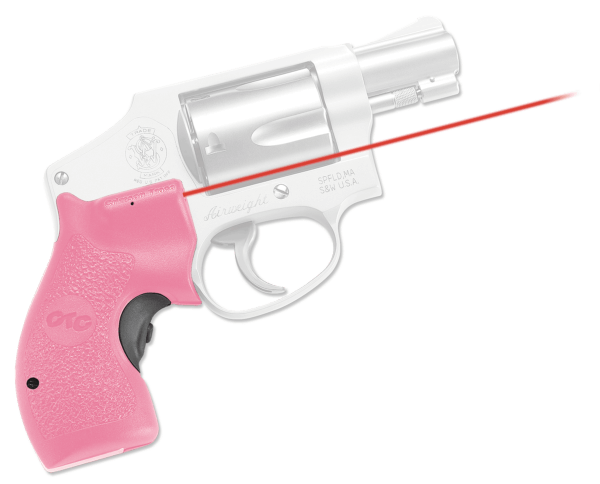 Crimson Trace 01-3480-1 LG-105 Pink Lasergrips  Red Laser Smith & Wesson J-Frame Round Butt