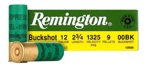 Remington Ammunition 20411 Express Buckshot 12 Gauge 2.75″ 00 Buck Shot 25rd Box