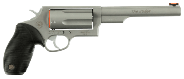 Taurus 2441069MAG 45/410 Judge Tracker Magnum Revolver 45 Colt (LC)/410 6.50″ 5 Round Black Rubber Grip Stainless Steel