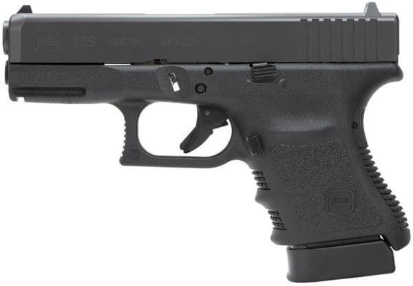 Glock PH3050201 G30S Sub-Compact 45 ACP 10+1 3.78″ Hammer Forged Barrel Matte Black Serrated Steel Slide Black Polymer Frame w/Picatinny Rail Black Textured Finger Grooved Polymer Grips Right Hand