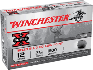 Winchester Ammo X12RS15LF Super X 12 Gauge 2.75″ 3/4 oz 1450 fps Zinc Slug Shot 5rd Box