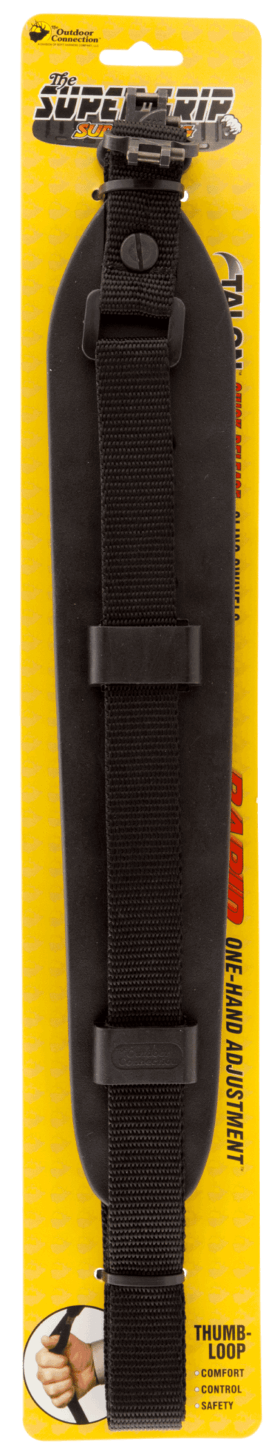 Outdoor Connection SGSS20970 Super Grip Sling with Talon QD Swivels 2.25″ W x 32″ L Padded Black Rubber Padding with Nylon Strap for Rifle/Shotgun