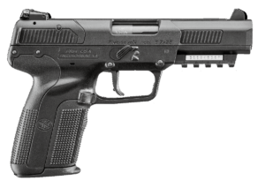 FN 3868929302 Five-seveN 5.7x28mm 4.8″ 10+1 Black Matte Black Steel Slide Black Polymer Grip Adjustable Sights
