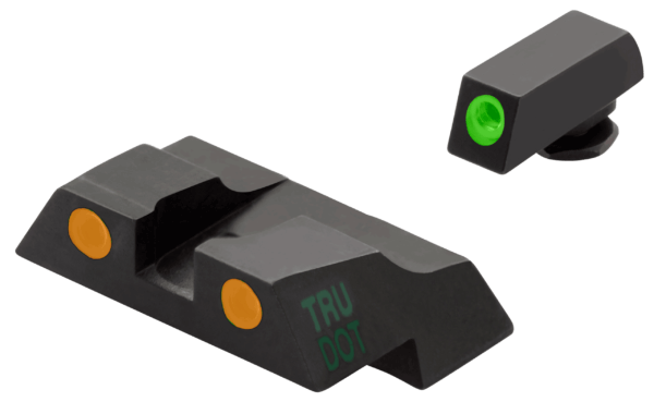 Meprolight USA 102263301 Tru-Dot Black | Green Tritium Front Sight Orange Tritium Rear Sight Set