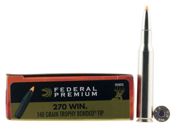 Federal P270TT3 Premium Hunting 270 Win 140 gr Trophy Bonded Tip 20rd Box
