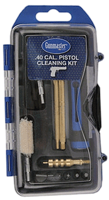 DAC GM40P GunMaster Cleaning Kit 40 Cal & 10mm Pistol/14 Pieces Black/Blue