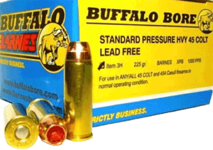 Buffalo Bore Ammunition 3H/20 Buffalo-Barnes Lead-Free 45 Colt (LC) 225 gr Barnes XPB 20rd Box