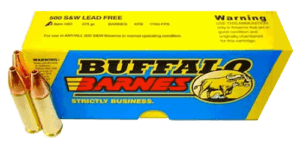 Buffalo Bore Ammunition 18D/20 Buffalo-Barnes Lead-Free 500 S&W Mag 375 gr Barnes XPB 20rd Box